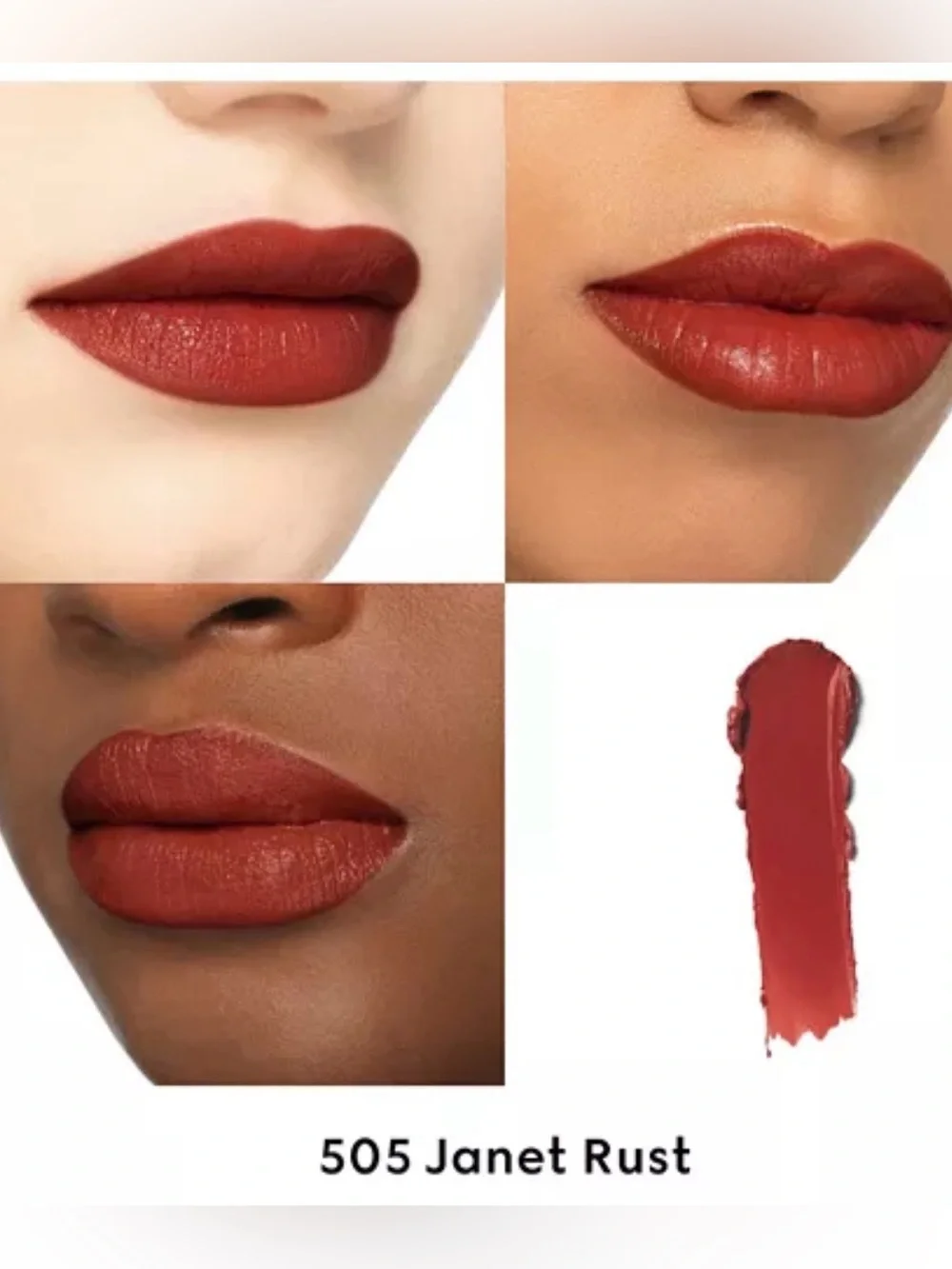 GUCCI Women NEW Rouge À Lèvres Satin Lipstick 505 Janet Rust Luxury